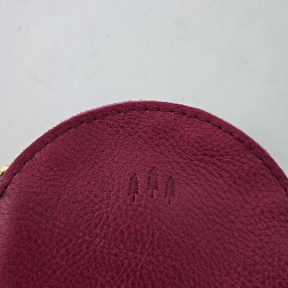 Portland Leather Goods Round Gordita Coin Pouch Bag Charm Wallet Hot Pink - Picture 5 of 9